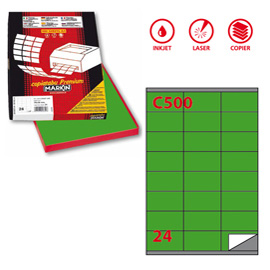ETICHETTA A4 100 FG 70X36 VERDE MARKIN 36905