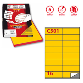 ETICHETTA A4 100 FG 105X36 GIALLO MARKIN 38032