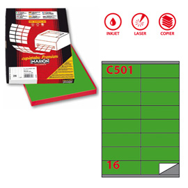 ETICHETTA A4 100 FG 105X36 MARKIN VERDE 38033