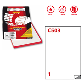 ETICHETTA  A4 100 FG. 210X297 EXTRA FORTE MARKIN 49692
