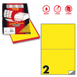 ETICHETTA A4 100 FG 210x148,5  GIALLO FLUO MARKIN 80172