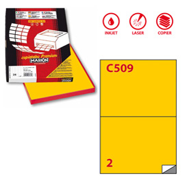 ETICHETTA A4 100 FG 210x148,5 GIALLO MARKIN 40560