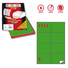 ETICHETTA A4 100 FG 105X37 MARKIN VERDE 36898