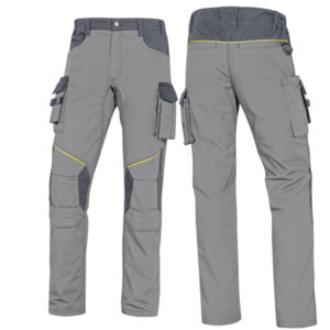 PANTALONE DA LAVORO MACH 2 - TWILL-POLIESTERE-COTONE - TAGLIA M - GRIGIO CHIARO-GRIGIO SCURO - DELTAPLUS 81081