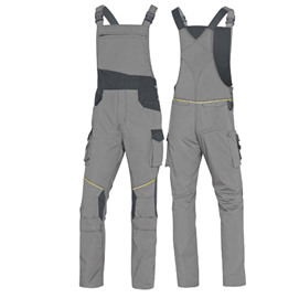SALOPETTE DA LAVORO MACH 2 - TELA/POLIESTERE/COTONE - TAGLIA M - GRIGIO CHIARO/GRIGIO SCURO - DELTAPLUS 86091