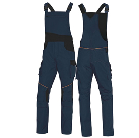 SALOPETTE DA LAVORO MACH 2 CORPORATE - TELA-POLIESTERE-COTONE - TAGLIA L - BLU-NERO - DELTAPLUS 76322