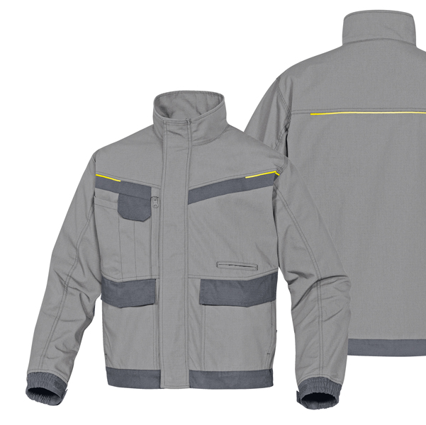 GIACCA DA LAVORO MACH 2 CORPORATE - TELA-POLIESTERE-COTONE - TAGLIA L - GRIGIO CHIARO-GRIGIO SCURO - DELTAPLUS 76316