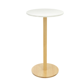 TAVOLO WOODY - ALTEZZA 110 CM - DIAMETRO PIANO 60 CM - BIANCO - PAPERFLOW 82923