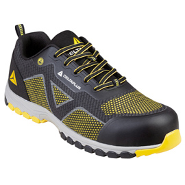 CALZATURA DI SICUREZZA MEMPHIS S1P ESD HRO SRC -  BASSA - NUMERO 44 - NERO/GIALLO -  DELTAPLUS 94200
