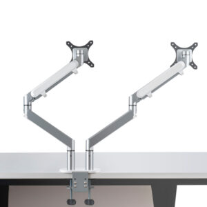 BRACCIO PORTA MONITOR JAMY - DOPPIO - GRIGIO METALLIZZATO - ALBA 90833