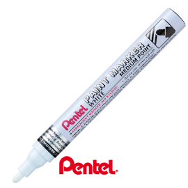 MARCATORE PAINT MARKER LINEA AMIKO - PUNTA MEDIA 4,50MM - BIANCO - PENTEL 80200