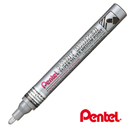 MARCATORE PAINT MARKER LINEA AMIKO - PUNTA MEDIA 4,50MM - ARGENTO - PENTEL 77226