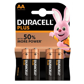 PILA ALCALINA B-4 STILO 1.5V AA DURACELL PLUS POWER 36205