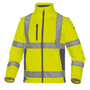 GIACCA SOFTSHELL MOONLIGHT 2 ALTA VISIBILITA' - POLIESTERE - TAGLIA L - GIALLO FLUO - DELTAPLUS 86491