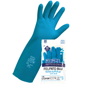 GUANTI ALIMENTARI MPFB411 - IN LATTICE FELPATO - TAGLIA M - BLU - ICOGUANTI 97166