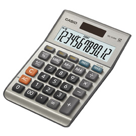 CALCOLATRICE DA TAVOLO MS-120BM - 12 CIFRE - GRIGIO - CASIO 72197