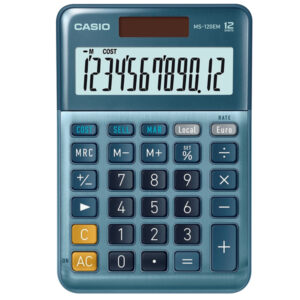 CALCOLATRICE DA TAVOLO MS-120EM - 12 CIFRE - BLU - CASIO 47526