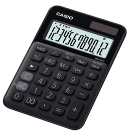 CALCOLATRICE DA TAVOLO MS 20UC - 105X149,5X23 MM - 12 CIFRE - PLASTICA - NERO - CASIO 86552