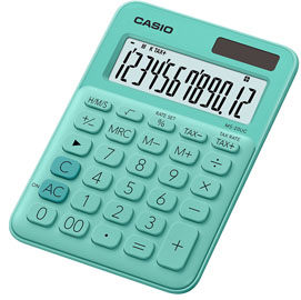 CALCOLATRICE DA TAVOLO MS-20UC - 12 CIFRE - VERDE - CASIO 82865