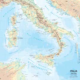 CARTA GEOGRAFICA ITALIA - SCOLASTICA - MURALE - BELLETTI 56948