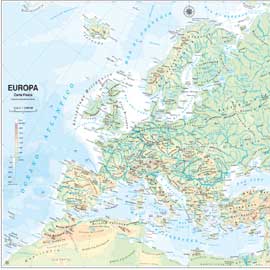 CARTA GEOGRAFICA EUROPA - SCOLASTICA - MURALE - BELLETTI 57415