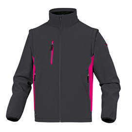 GIACCA SOFTSHELL MYSEN 2 - TESSUTO SOFTSHELL-POLIESTERE-ELASTAN - TAGLIA M - GRIGIO-FUCSIA - DELTAPLUS 86181
