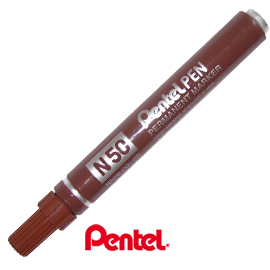 MARCATORE PERMANENTE N50 - PUNTA CONICA 4,30MM - MARRONE - PENTEL 29886