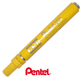 MARCATORE PERMANENTE N50 - PUNTA TONDA 4,30MM - GIALLO - PENTEL 29888