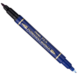 MARCATORE PERMANENTE TWIN TIP - DOPPIA PUNTA FINE-EXTRAFINE - BLU - PENTEL 85828