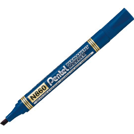 MARCATORE PERMANENT MARKER N860 LINEA AMIKO - PUNTA A SCALPELLO 4,50MM - BLU - AMIKO 73437