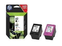 HP - CONFEZIONE 2 CARTUCCE INK - 62 - C/M/Y/K - N9J71AE - C/M/Y 165 PAG / K 200 PAG HPN9J71AE
