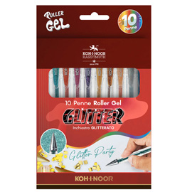 PENNA GLITTER GEL BLISTER 10PZ  K-I-N 45944