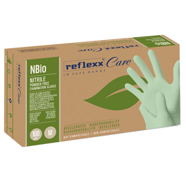 GUANTI IN NITRILE BIO - TG M - VERDE PASTELLO - REFLEXX - CONF. 100 PEZZI 96880