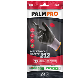 GUANTI MECHANICAL SAFETY PALMPRO 212 - TAGLIA XXL - GRIGIO/NERO - ICOGUANTI 97086
