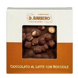 TAVOLETTA DI CIOCCOLATO CON NOCCIOLE - AL LATTE - 120GR - BARBERO 100192