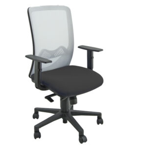 SEDUTA OPERATIVA NATHAN AT - CON RUOTE E BRACCIOLI - NERO-GRIGIO - UNISIT 86710