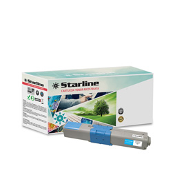 STARLINE - TONER RICOSTRUITO - PER OKI - CIANO - 44973535 - 1.500 PAG STLOC321C