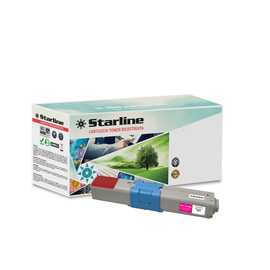 STARLINE - TONER RICOSTRUITO - PER OKI - MAGENTA - 44973534 - 1.500 PAG STLOC321M