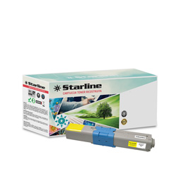 STARLINE - TONER RICOSTRUITO - PER OKI - GIALLO - 44973533 - 1.500 PAG STLOC321Y