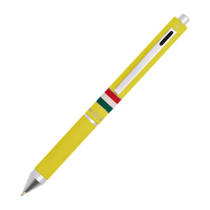 PENNA A SFERA A SCATTO MULTIFUNZIONE - FUSTO GIALLO GOMMATO ITALIA - OSAMA 88753