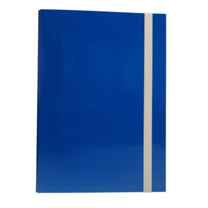 CARTELLINA CON ELASTICO - CARTONE PLASTIFICATO - 3 LEMBI - 25X34 CM - BLU - QUEEN STARLINE STL5204