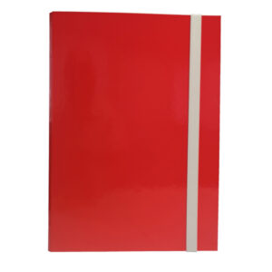 CARTELLINA CON ELASTICO - CARTONE PLASTIFICATO - 3 LEMBI - 25X34 CM - ROSSO - QUEEN STARLINE STL5200