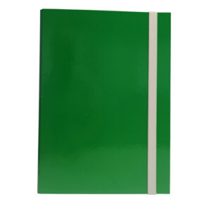 CARTELLINA CON ELASTICO - CARTONE PLASTIFICATO - 3 LEMBI - 25X34 CM - VERDE - QUEEN STARLINE STL5201