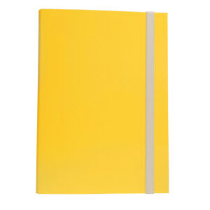 CARTELLINA CON ELASTICO - CARTONE PLASTIFICATO - 3 LEMBI - 25X34 CM - GIALLO - QUEEN STARLINE STL5203