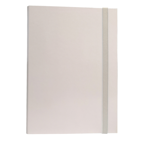 CARTELLINA CON ELASTICO - CARTONE PLASTIFICATO - 3 LEMBI - 25X34 CM - BIANCO - QUEEN STARLINE STL5206