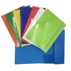 CARTELLINA CON ELASTICO - CARTONE PLASTIFICATO - 3 LEMBI - 25X34 CM - COLORI ASSORTITI - QUEEN STARLINE STL5208