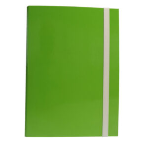 CARTELLINA CON ELASTICO - CARTONE PLASTIFICATO - 3 LEMBI - 25X34 CM - VERDE PRATO - QUEEN STARLINE STL5207