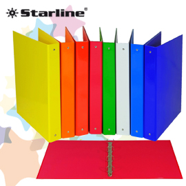 RACCOGLITORE - 4 ANELLI TONDI 30 MM - DORSO 4 CM - 22X30 CM - ROSSO - STARLINE STL6003