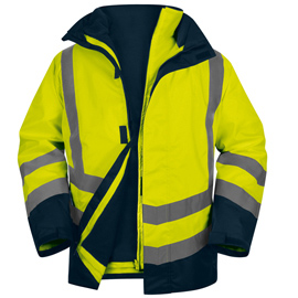 PARKA 5 IN 1 OPTIMUM 3 ALTA VISIBILITA' - TAGLIA XL - GIALLO FLUO - DELTAPLUS 98509