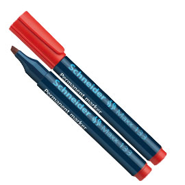MARCATORE PERMANENTE MAXX 133 - PUNTA A SCALPELLO -  TRATTO 1,00-4,00MM - ROSSO - SCHNEIDER 70847